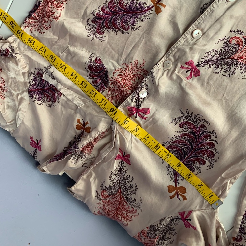 Victorias Secret Silk Floral Long Sleeve Pants Pajamas Small - Picture 7 of 14